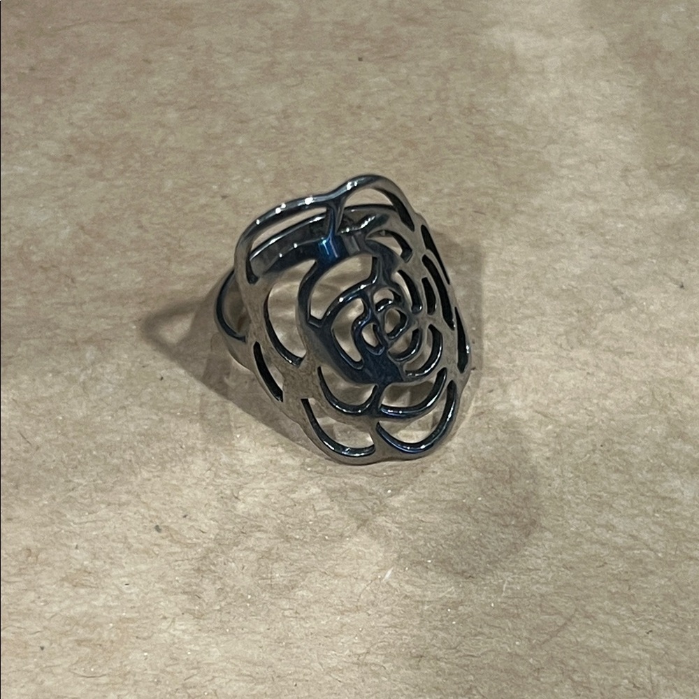 Rose Cutout Ring Floral Bohemian Jewelry